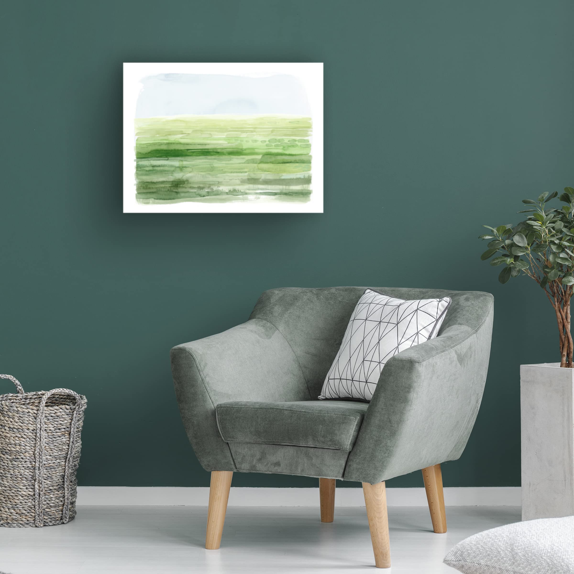 Grace Popp Emerald Moors II Canvas Art Print - Modern Landscape Wall Decor for Living Room, Bedroom & Office - Trademark Fine Art Collection