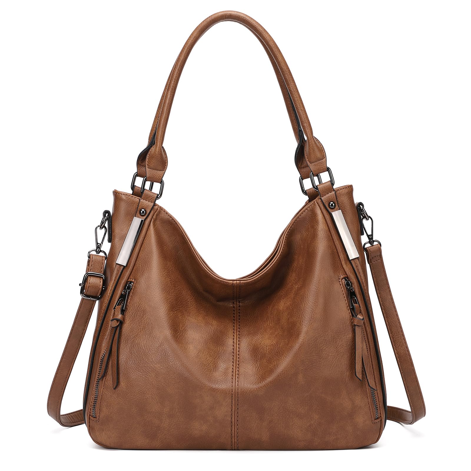 Stylish Women's Shoulder Handbags & Hobo Tote Bags - Premium Leather Crossbody Purse (Brown) | Perfect for Work, Travel & Everyday Use