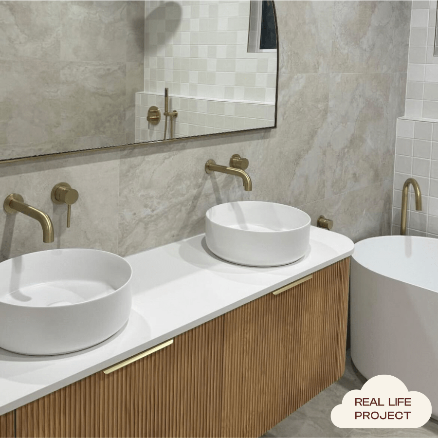 Premium Newport Matte Taupe Mixed Square Tile - 12x12 Inch Porcelain Floor & Wall Tiles - Waterproof & Durable for Bathroom, Kitchen, and Backsplash Installation