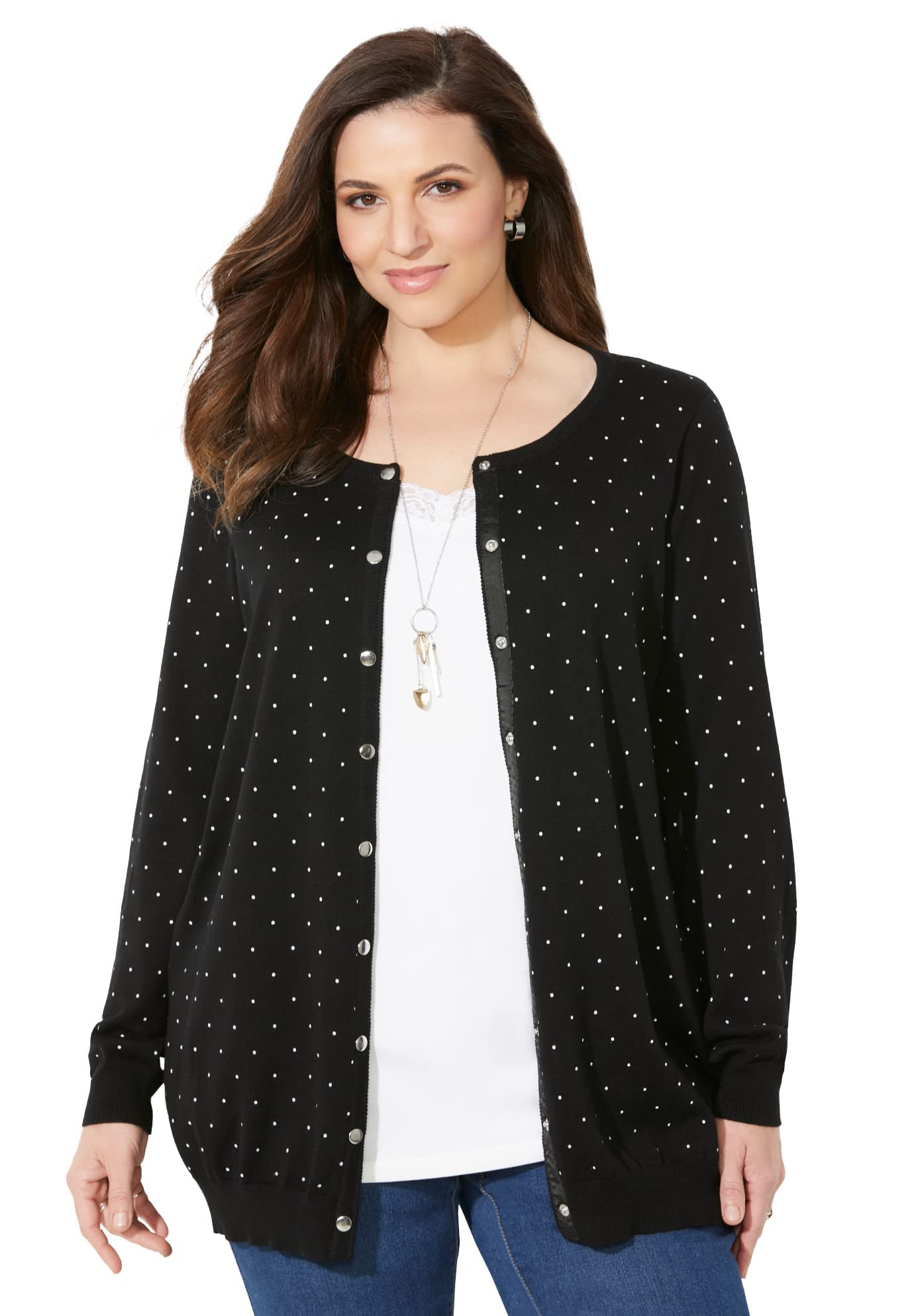 Catherine's Women's Plus Size Timeless Cardigan Sweater - Soft & Cozy Long Sleeve Open Front Wrap for Work, Office & Casual Outfits