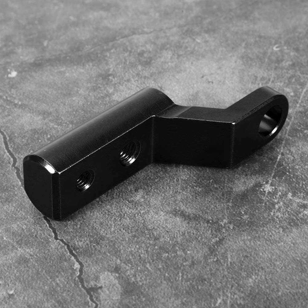Motorcycle Mirror Extensions & Mount Bracket - Black for Enhanced Rearview Safety