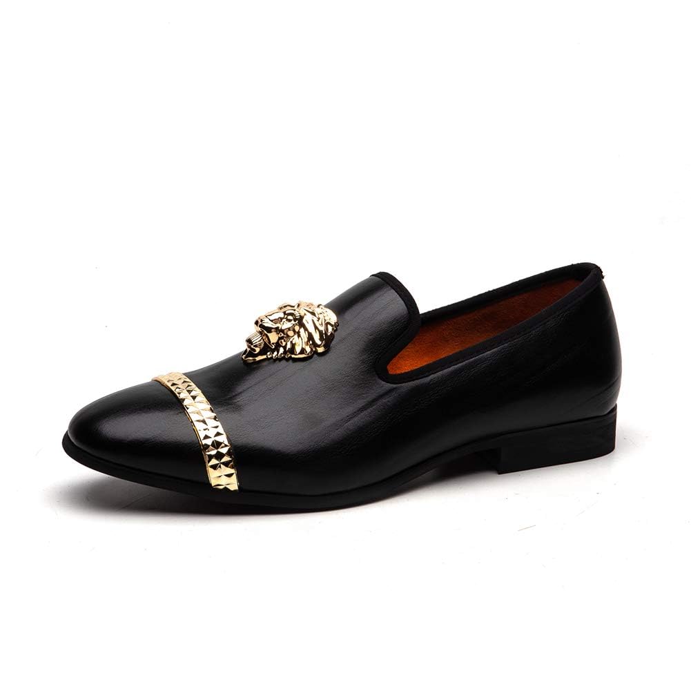 Luxury Meijiana Men's Loafers - Premium Wedding Dress Shoes for Groom, Formal Party & Business Occasions - Comfortable Leather Slip-On Dress Shoes for Men