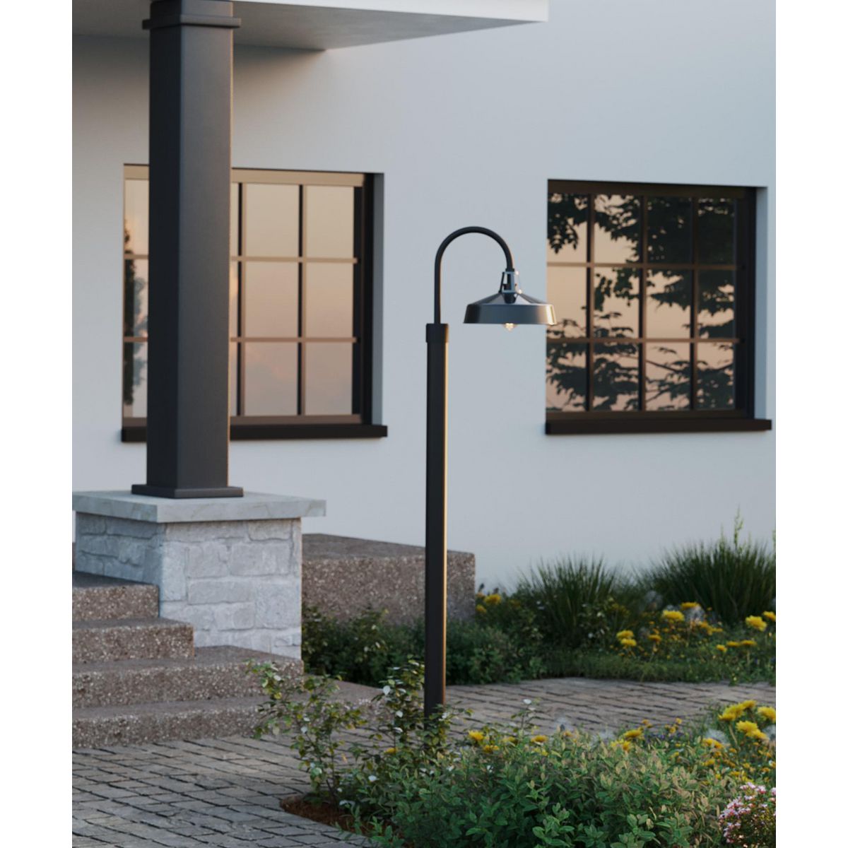 Cedar Springs Collection Outdoor Wall Lantern - Black One Light Post Mount for Porch, Garden, and Patio Lighting | Weather-Resistant & Durable Design