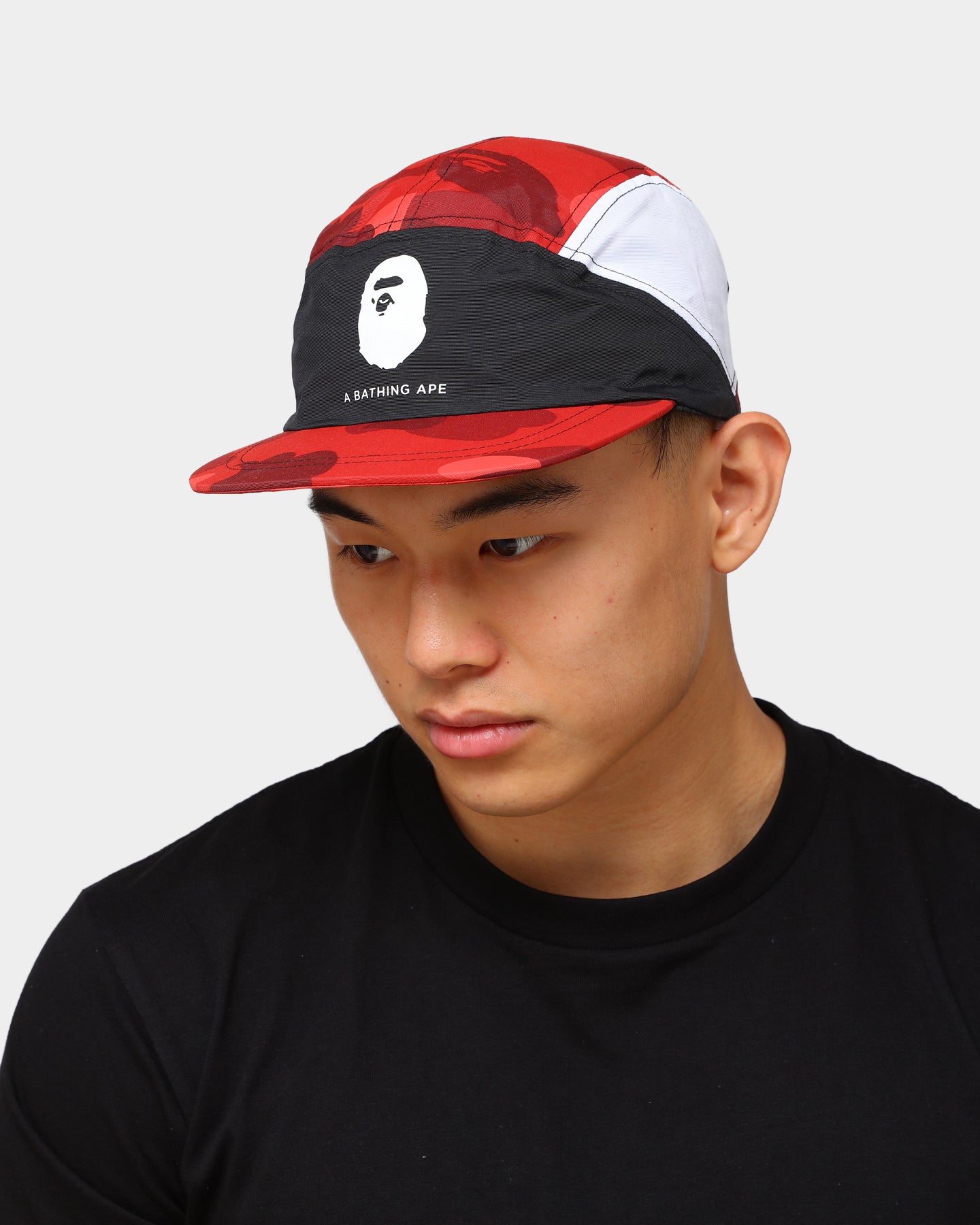 BAPE® 1st Color Block RC Hat - Red | Stylish Streetwear Accessory for Urban Fashion & Casual Outfits