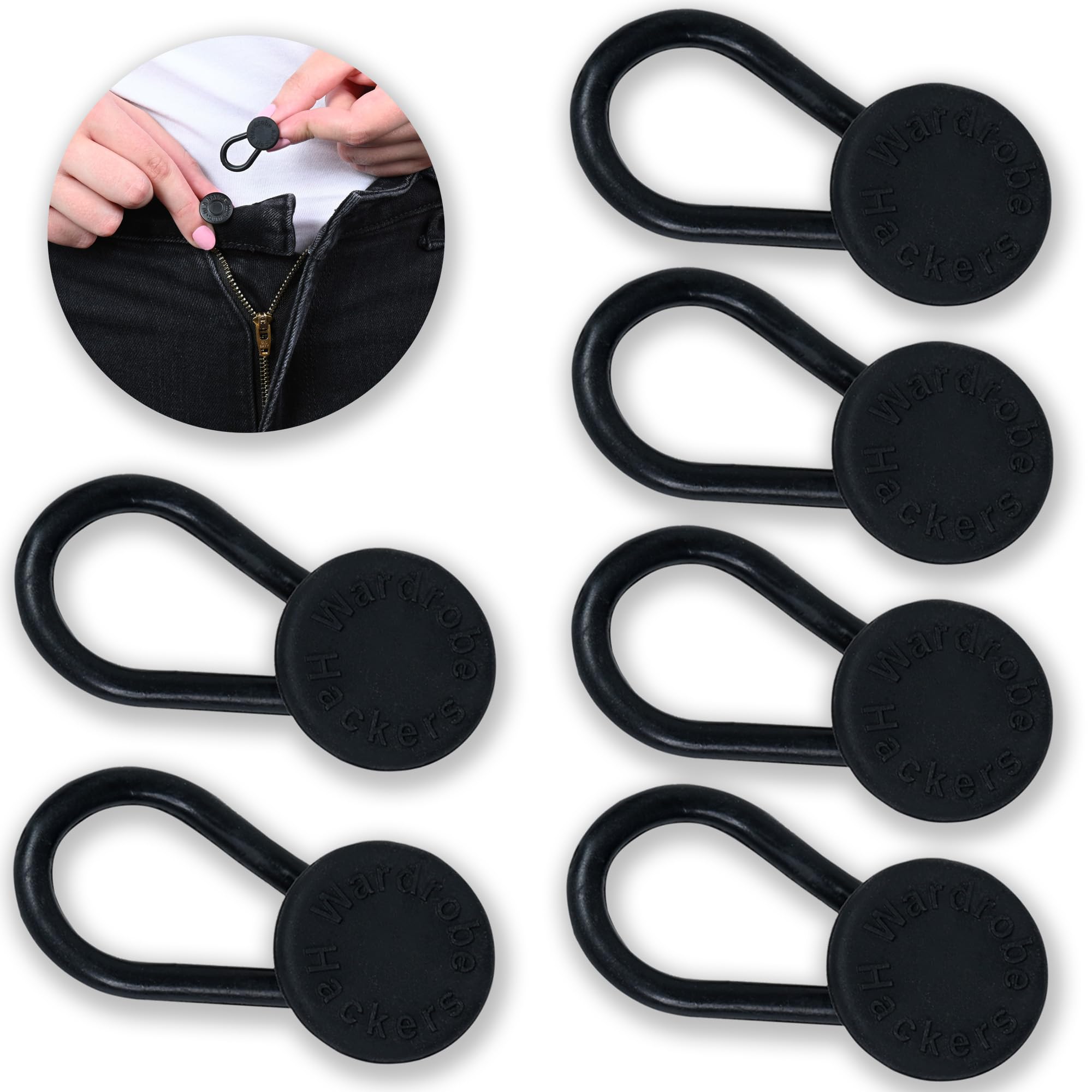 Stretchable Waist Extenders for Jeans & Pants - Comfort Fit Solution