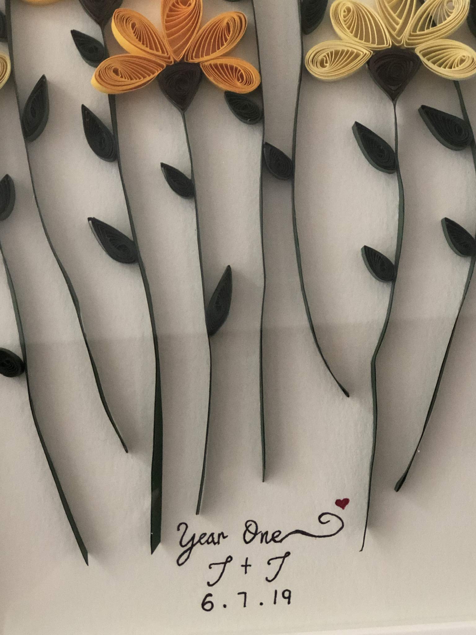 Custom Handmade Paper Quilling Flowers - Unique Home Decor & 1st Anniversary Gift for Romantic Weddings, Baby Showers & Special Occasions