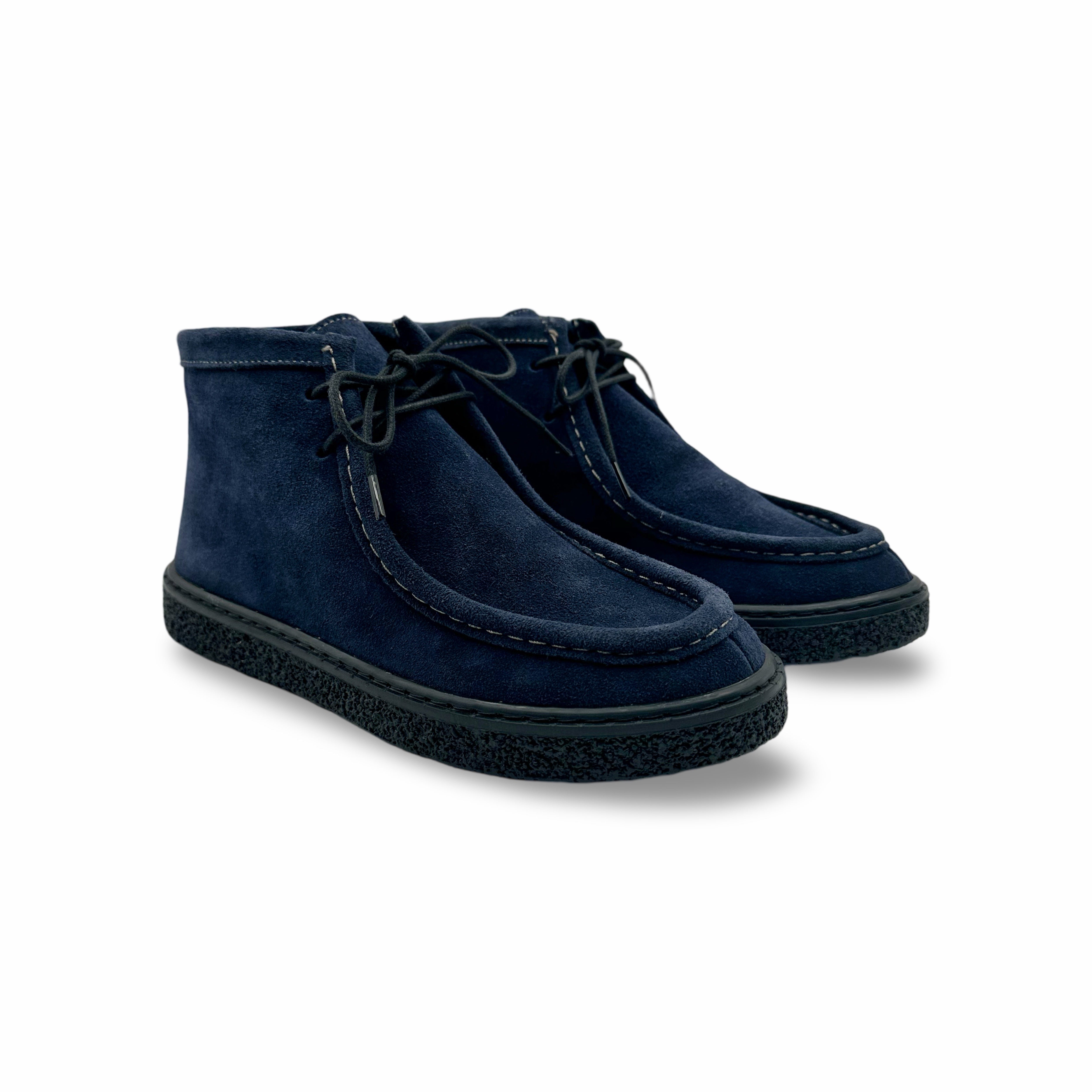 Stylish Moody Navy Suede Boots for Women - Waterproof & Comfortable Ankle Booties for Fall/Winter - Perfect for Casual Outfits, Office Wear & Date Nights