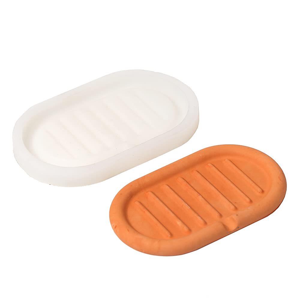 Concrete Soap Dish Silicone Mold - Epoxy Casting Soap Holder, Jewelry Tray & Accessory Storage Container - Perfect for Bathroom Decor, DIY Crafts & Home Organization