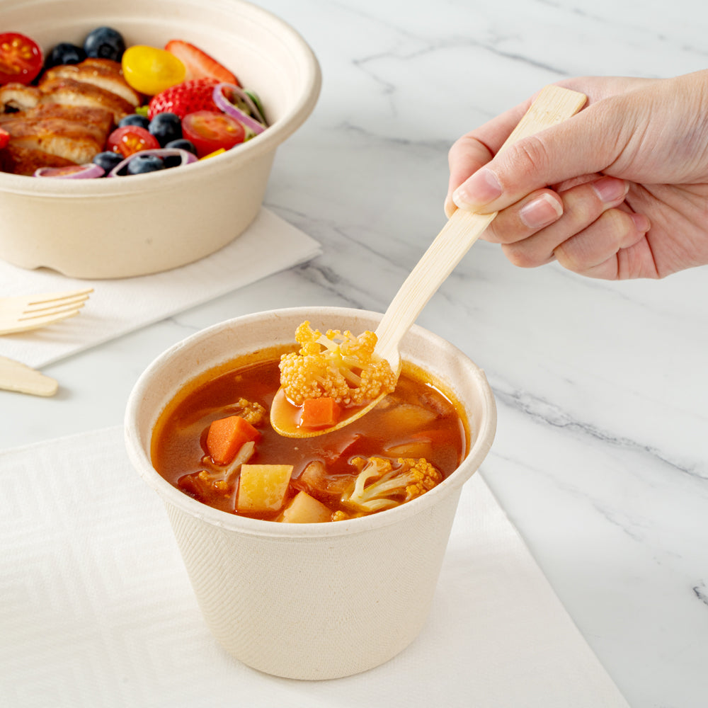 Eco-Friendly Bamboo Disposable Spoons - 100 Count, 7