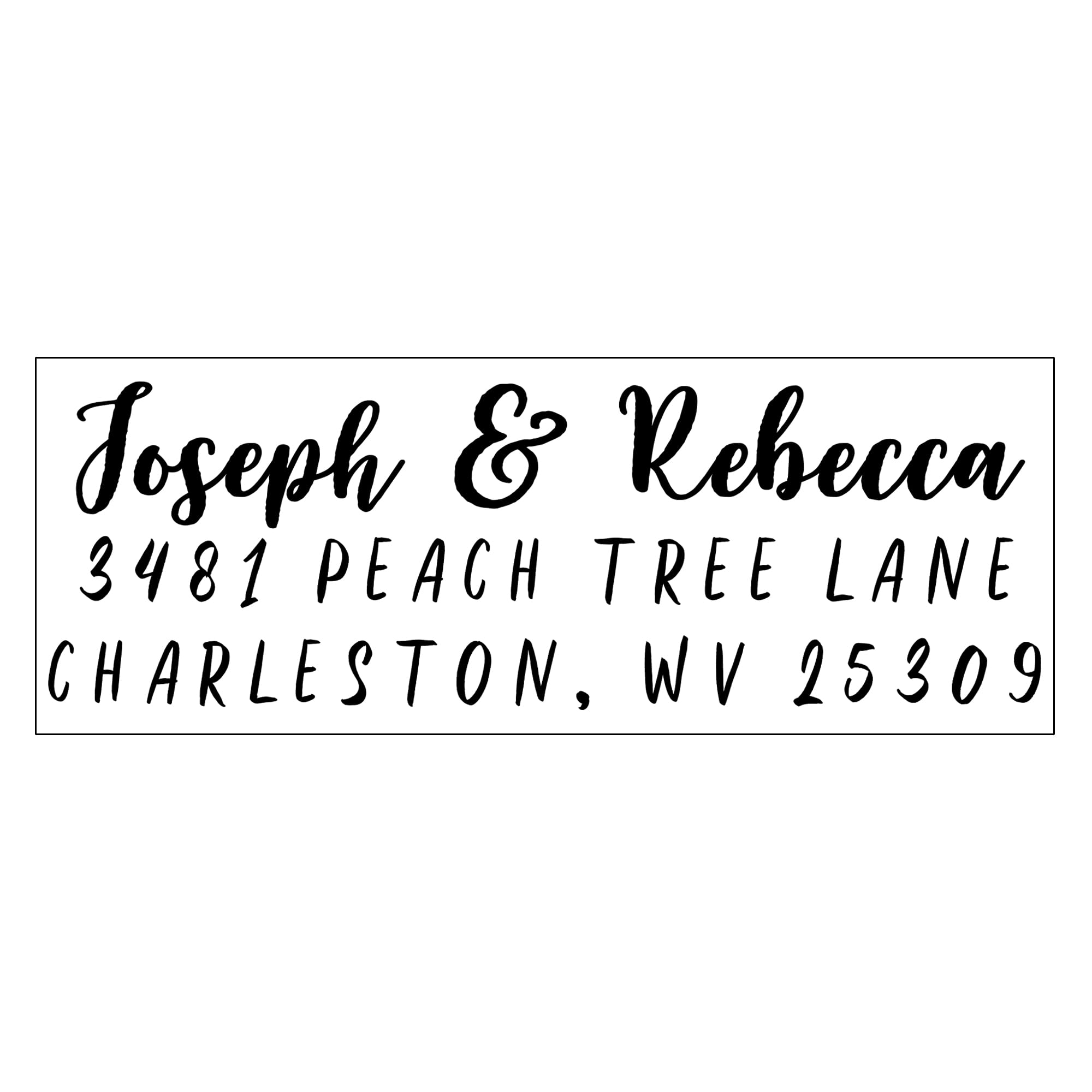 Personalized Self-Inking Return Address Stamp - Custom Joseph & Rebecca Address Stamp for Wedding Invitations, Envelopes & Mailings