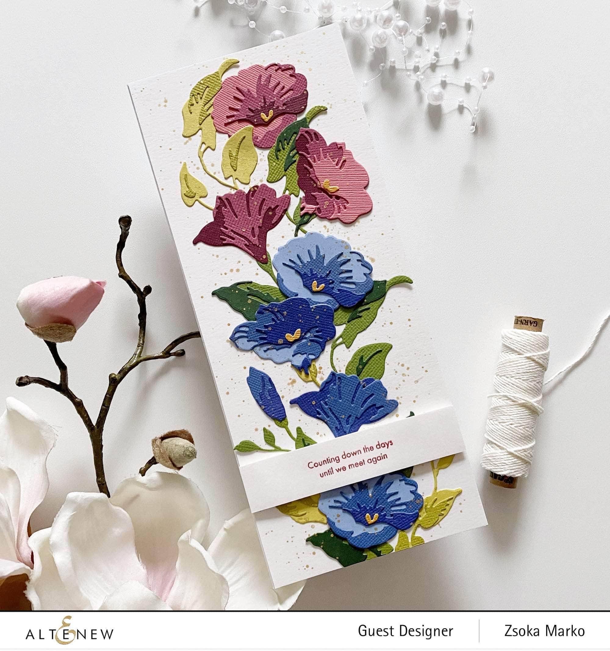 Morning Glory Layering Die Set for Card Making - Floral Paper Crafting Dies for Scrapbooking, DIY Greeting Cards, and Home Decor Projects