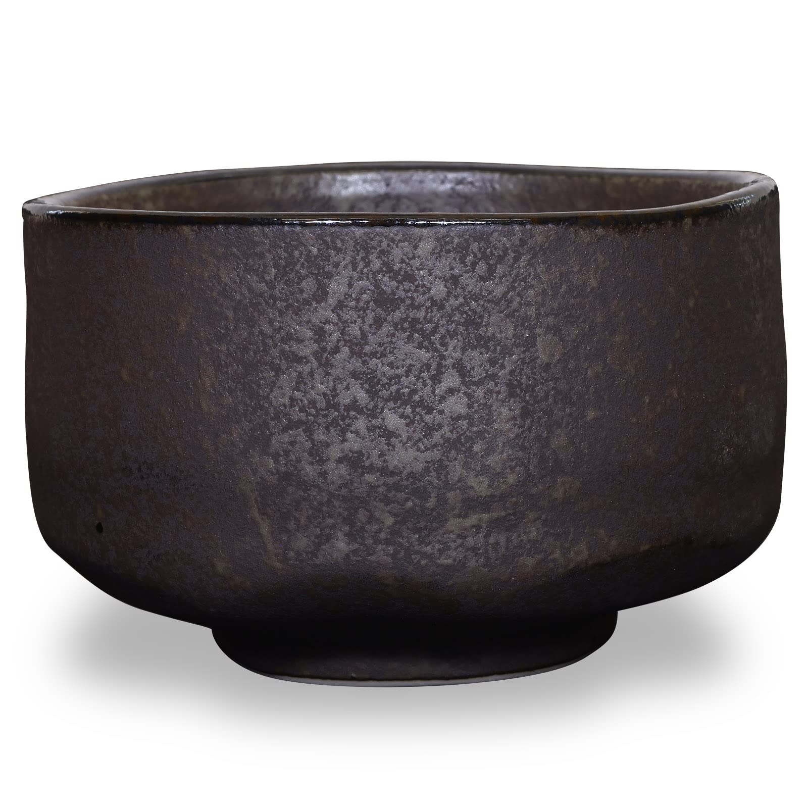 Authentic Japanese Handmade Matcha Tea Bowl - Silver Glazed Green Tea Ceremony Cup, Traditional Mino Ware Ceramic Chawan - Perfect for Tea Ceremonies, Zen Meditation & Home Decor