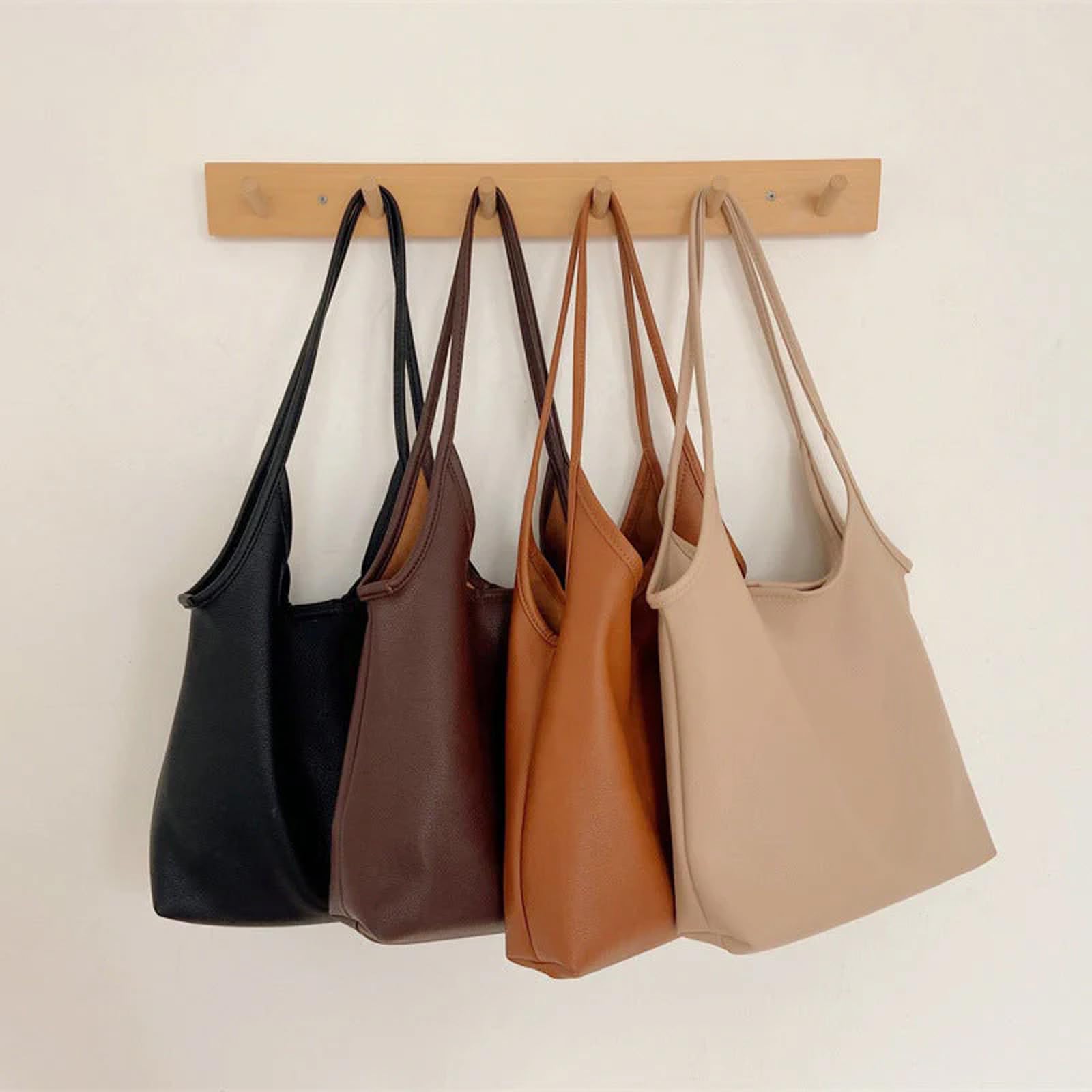Stylish Large Capacity PU Leather Shoulder Bag - Lightweight Hobo Purse with Coin Purse Set for Women | Perfect for Work, Travel & Everyday Use