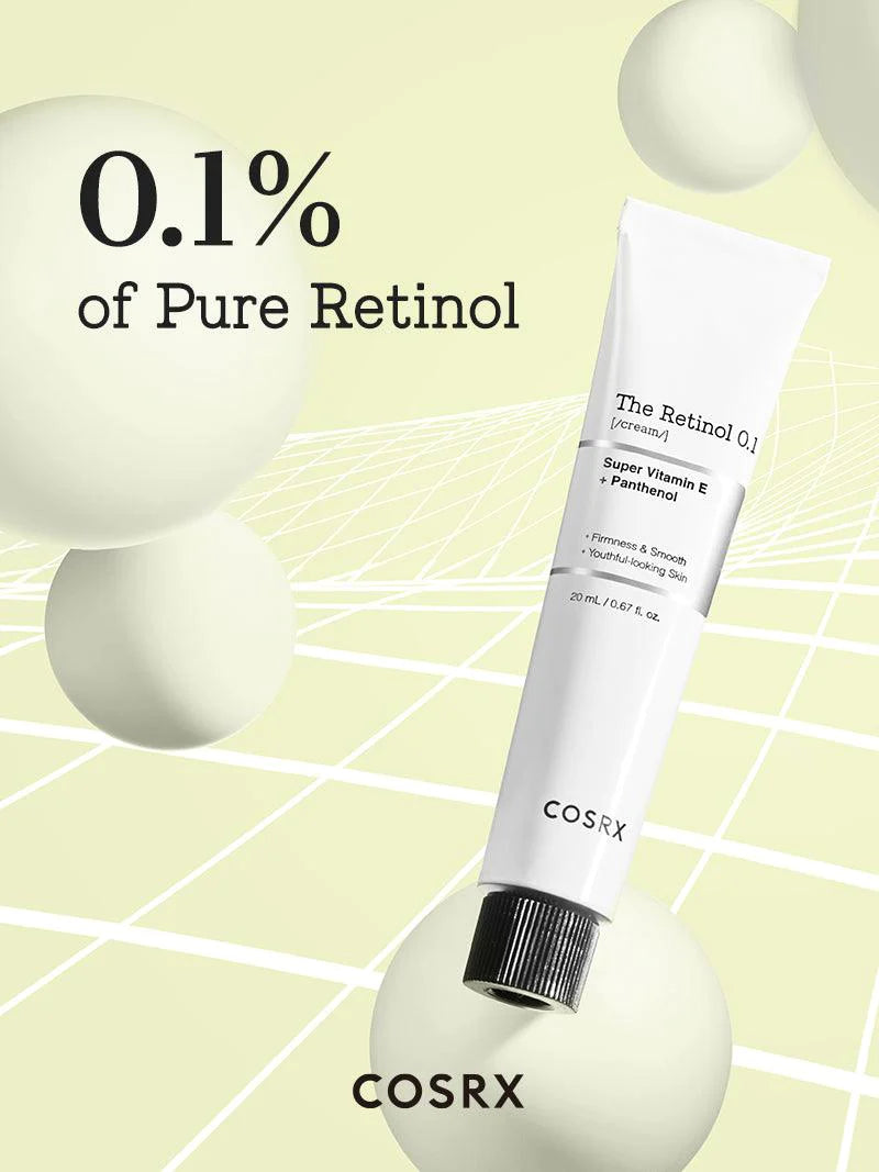 COSRX Retinol 0.1% Anti-Aging Cream 20ml - Moisturizing Night Face Cream for Wrinkles & Fine Lines, Perfect for Nighttime Skincare Routine