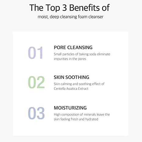 MIYUU Baking Soda Deep Foam Pore Cleanser 150ml - Oil Control & Blackhead Removal for Oily & Acne-Prone Skin | Daily Facial Cleanser for Men & Women | Perfect for Morning & Night Skincare Routine