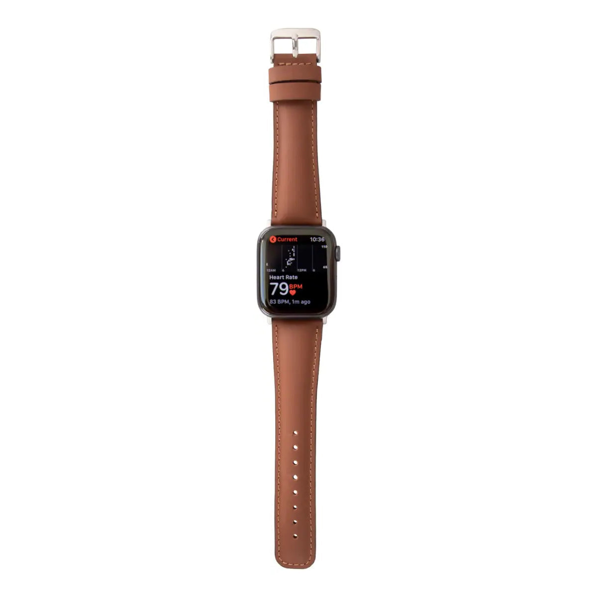 Premium Brown Water-Resistant Leather Apple Watch Band - Stylish & Durable for Work, Gym & Everyday Wear