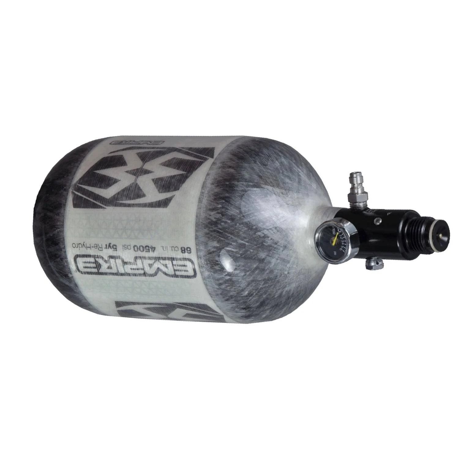 Tippmann Empire Carbon Fiber 68ci 4500psi HPA Paintball Air Tank with Hydro Test Certification - Lightweight High Pressure Compressed Air System for Paintball, Airsoft & Outdoor Sports
