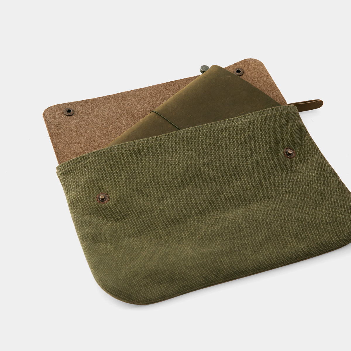 TRAVELER'S COMPANY Traveler's Factory Canvas Pouch - Medium Size (Olive) | Durable & Stylish Storage for Travel, Office & Daily Essentials