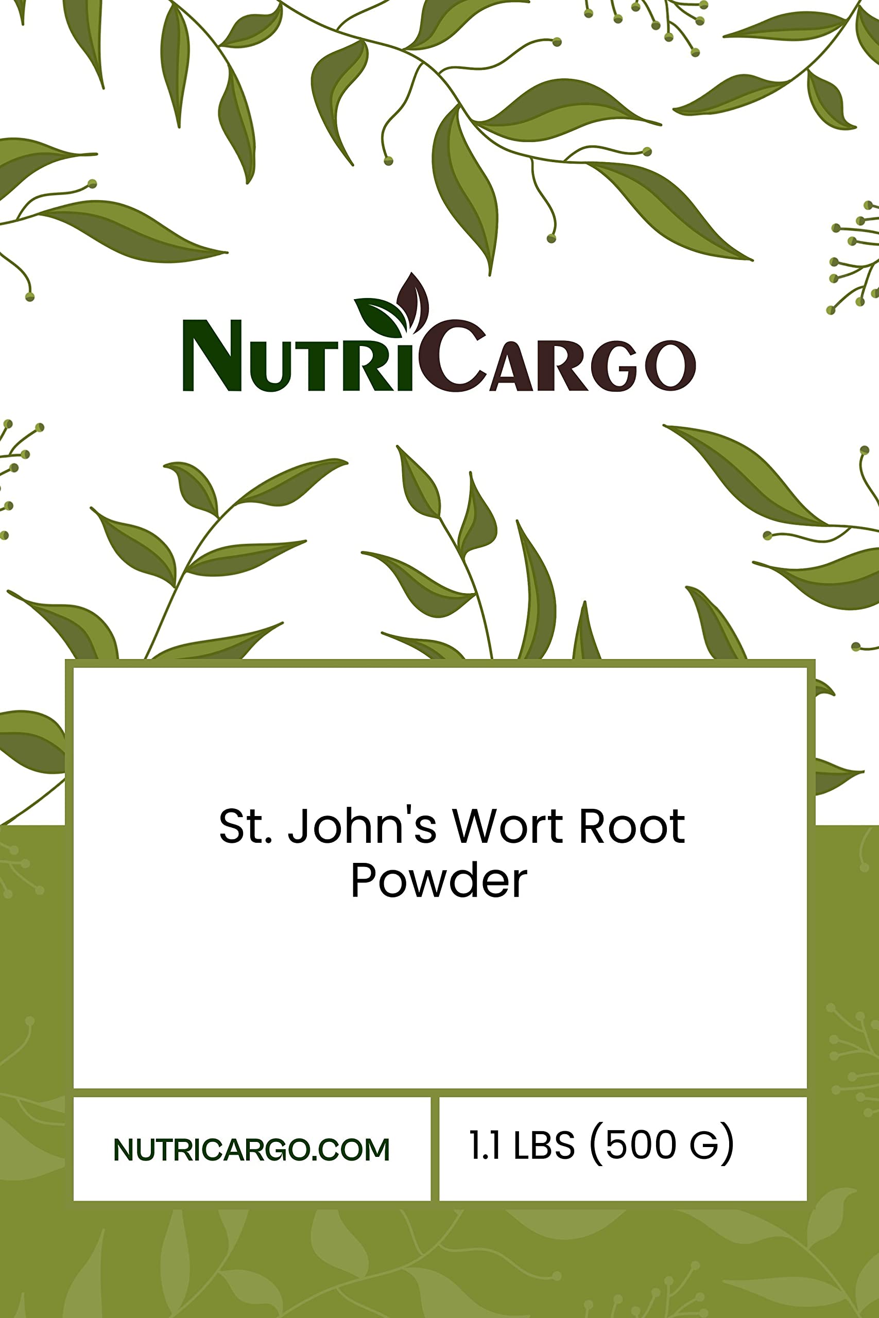 Premium St. John's Wort Root Powder - 1.1 LBS (500 G) - Organic Herbal Supplement for Mood Support & Stress Relief - Perfect for Teas, Tinctures & Natural Remedies