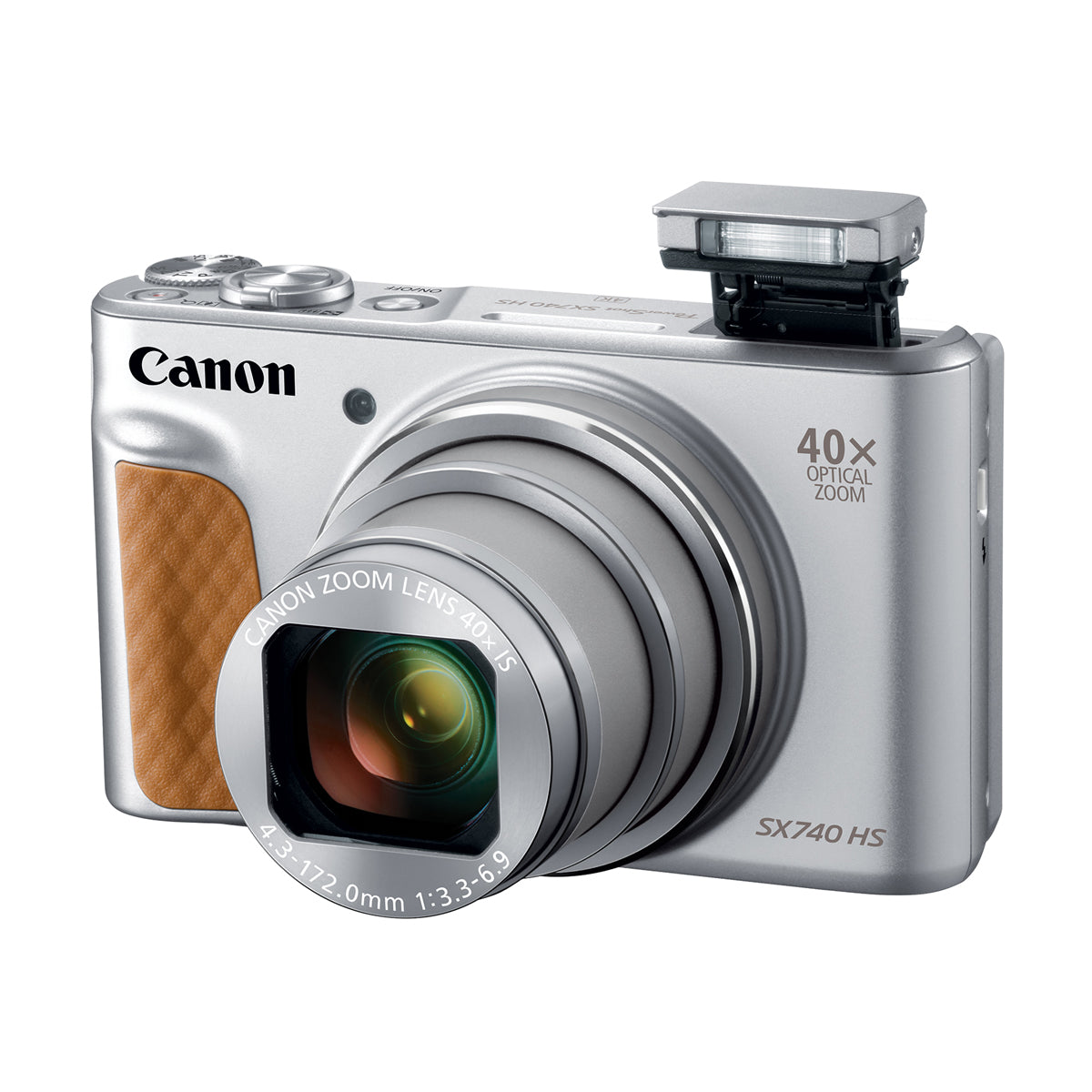 Canon PowerShot SX740 HS Digital Camera with 40x Optical Zoom, 20.3MP, 4K Video, WiFi & Bluetooth (Silver) - Perfect for Travel, Vlogging, and Wildlife Photography