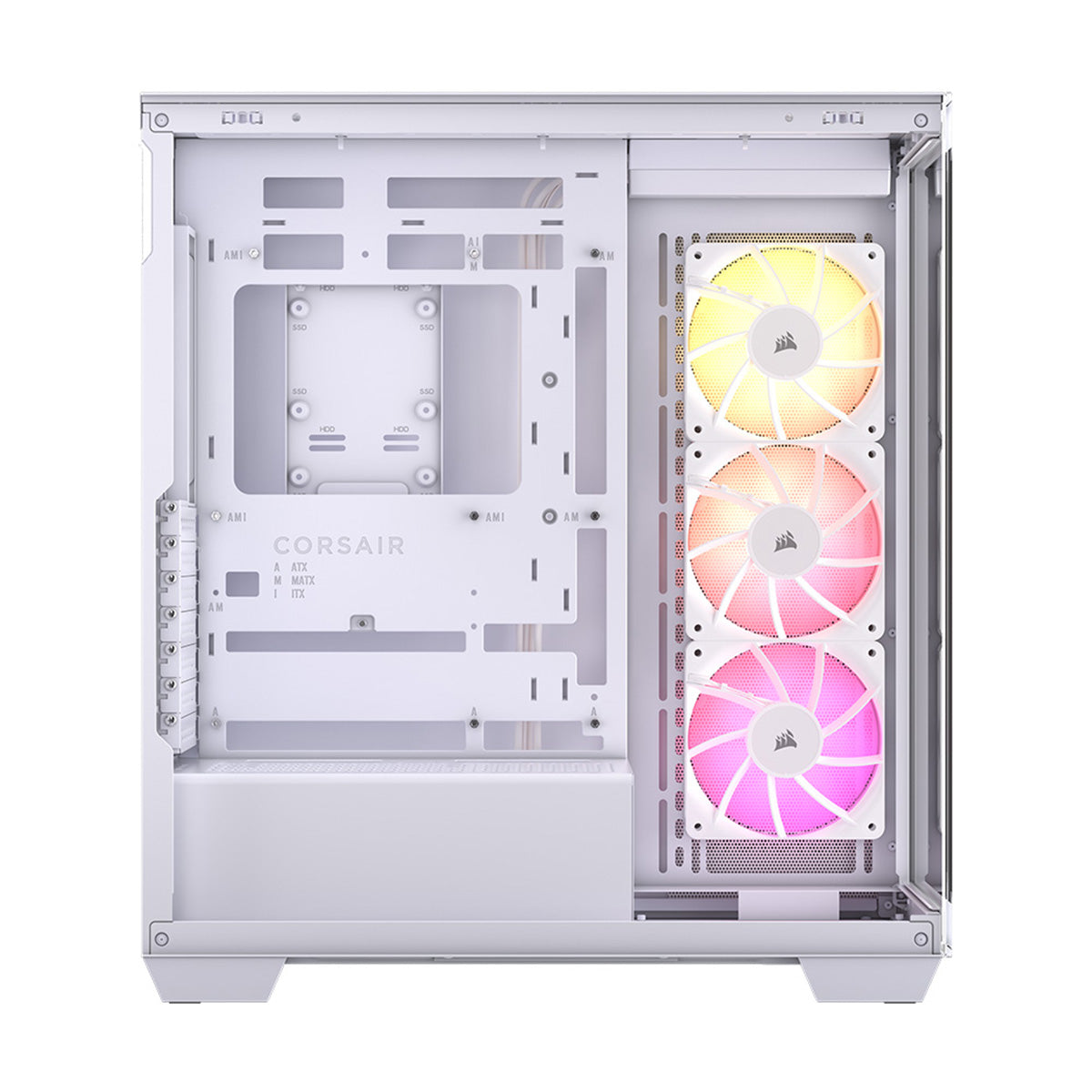 Corsair 3500X ARGB Tempered Glass Mid Tower PC Case - White | High Airflow Gaming Computer Case with RGB Lighting for Custom Builds & Workstations