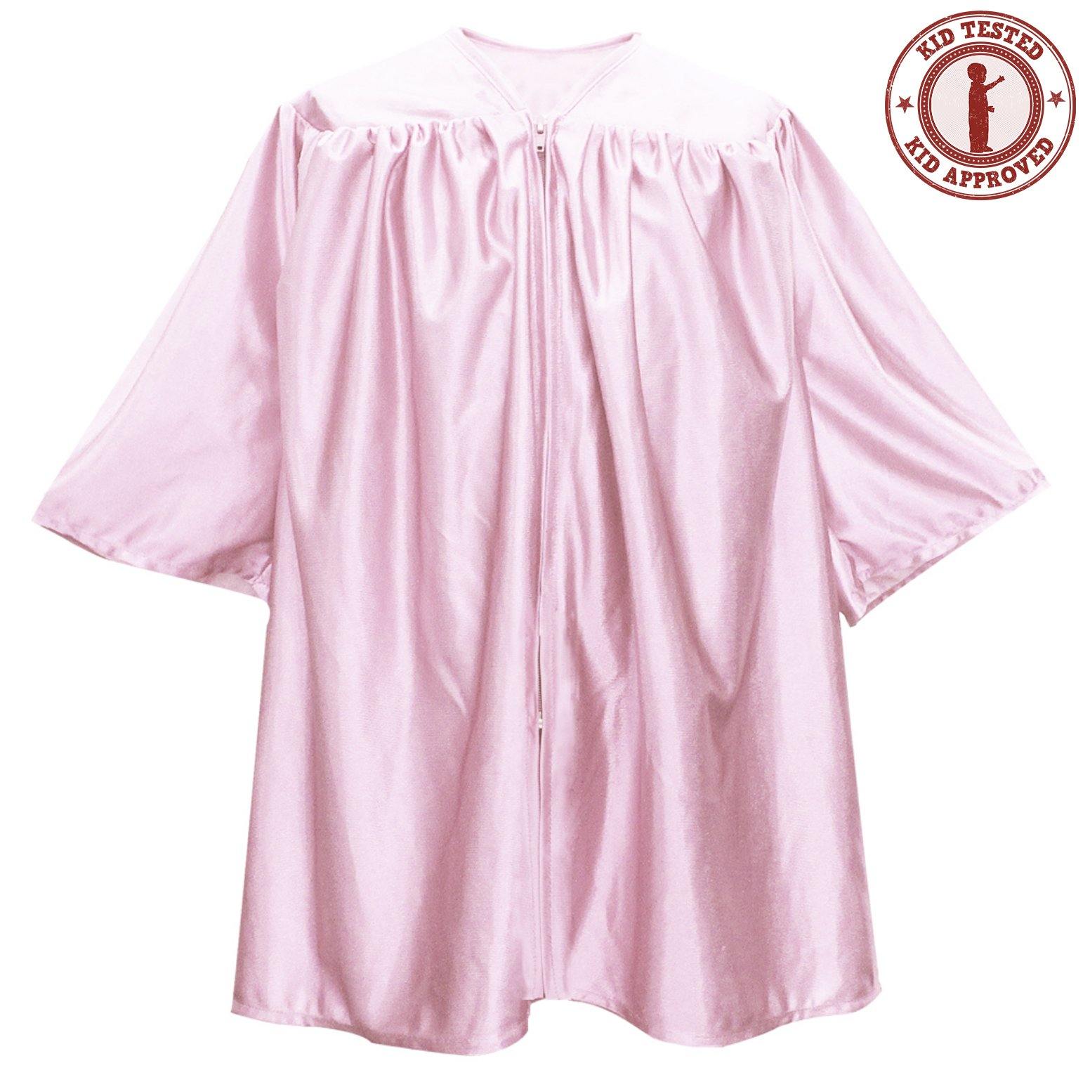 Shiny Pink Graduation Gown for Kids - Preschool & Kindergarten Graduation Dress - Perfect for Ceremonies, Photo Shoots & Special Occasions