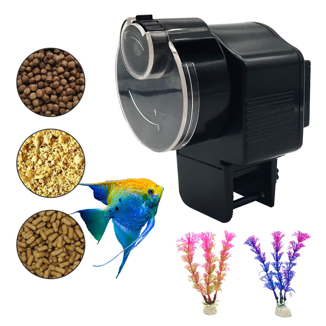 Automatic Fish Tank Feeder with Timer - Smart Aquarium Food Dispenser for Vacation & Daily Feeding | Perfect for Home, Office & Travel Use