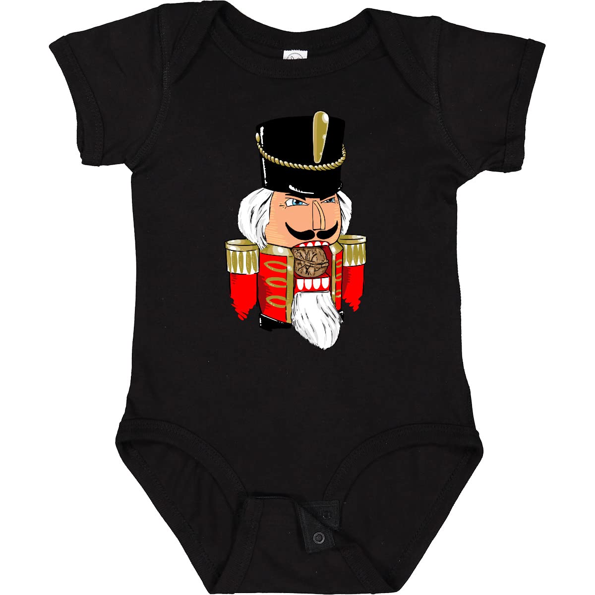 Inktastic Red Christmas Nutcracker Baby Bodysuit - Festive Holiday Outfit for Infants & Toddlers - Perfect for Family Photos, Christmas Parties & Holiday Gatherings