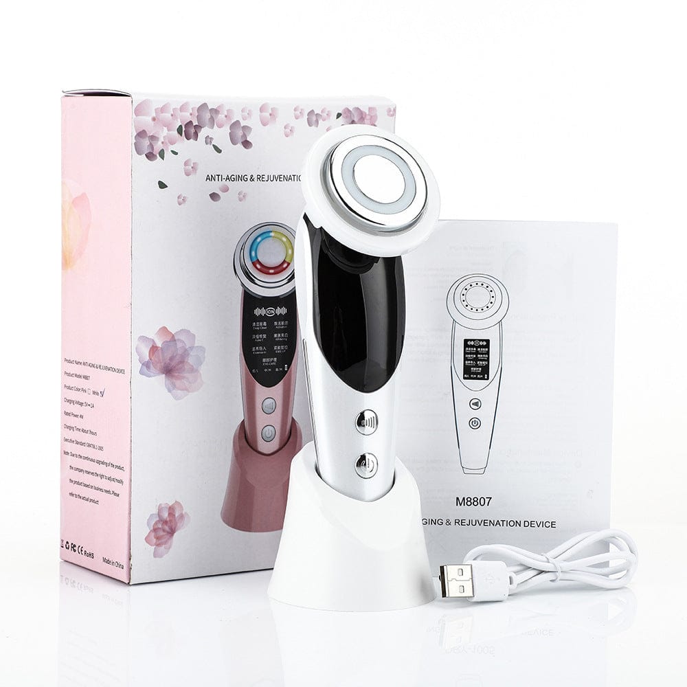 7 in 1 Facial Massager for Skin Care - Electric Face Roller with Anti-Aging, Lymphatic Drainage & Puffiness Reduction - Perfect for Home Spa & Skincare Routine