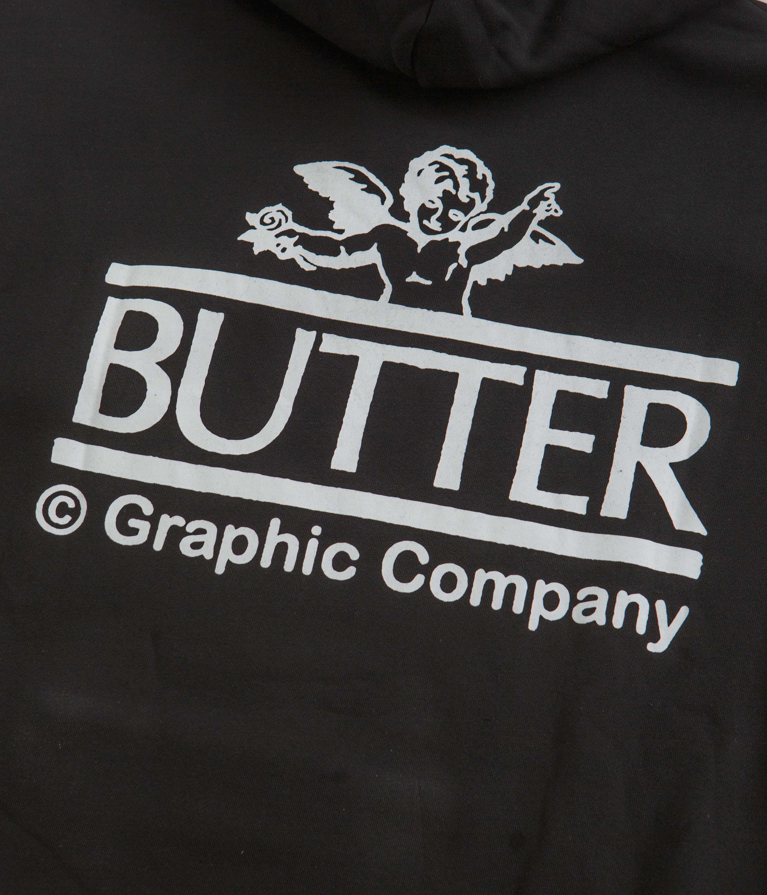 Butter Goods Cherub Hoodie - Black | Men's Streetwear Pullover Hooded Sweatshirt | Perfect for Casual Wear, Skateboarding & Urban Fashion