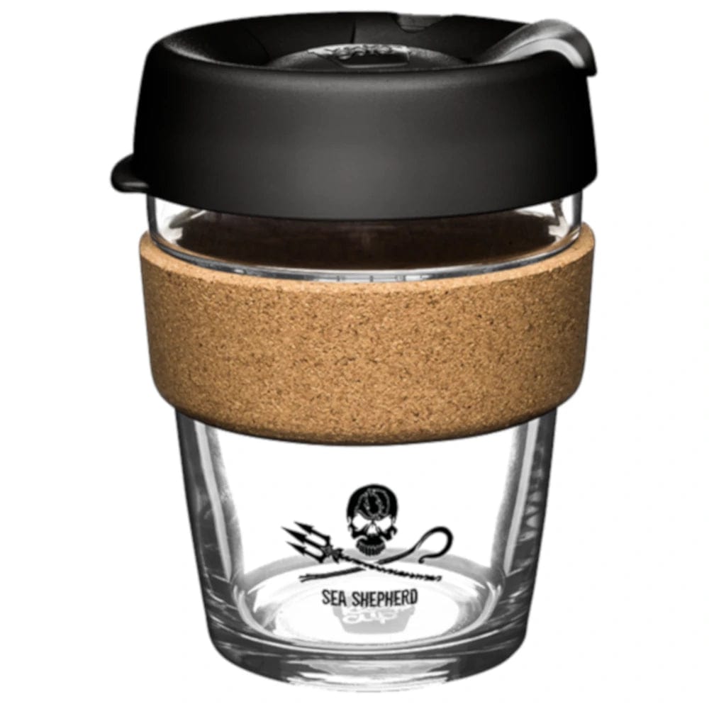 KeepCup Brew Cork 12oz Reusable Coffee Cup - Eco-Friendly Travel Mug for Hot & Cold Drinks - Perfect for Office, Commute & Outdoor Adventures