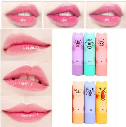 6 Pack Cartoon-Shaped Lip Balm for Kids & Girls - Moisturizing & Fun Flavored Lip Care for School, Playtime & Daily Use