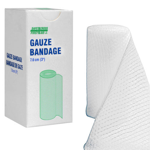 Conforming Stretch Bandage 3 Inch x 6 Feet (7.6 cm x 1.8 m) - 1 Box | Self-Adhesive First Aid Wrap for Wound Care, Sports Injuries & Post-Surgery Support