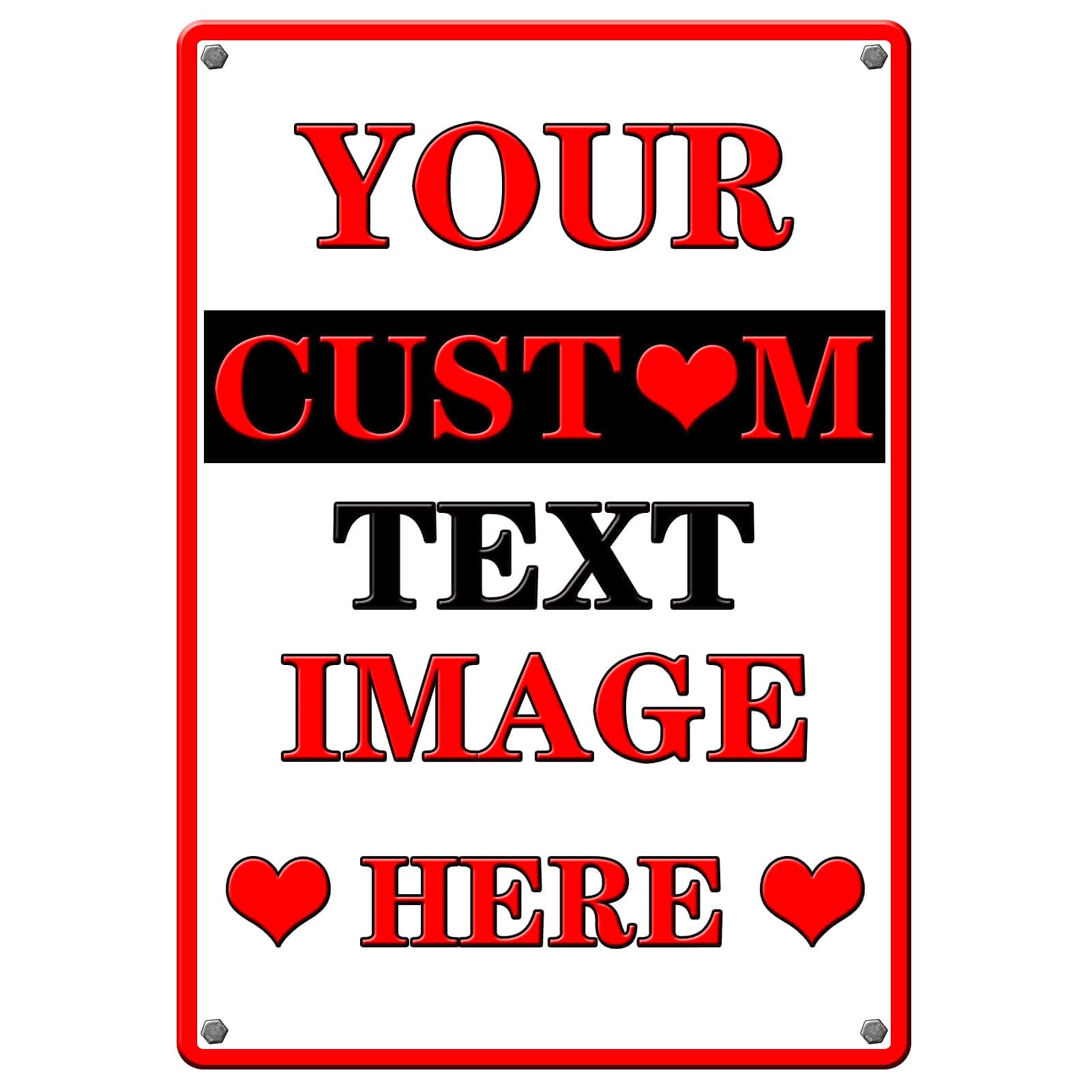 Custom Metal Signs Personalized for Business & Home - 10x7 Inch Aluminum Waterproof Wall Art - Perfect for Outdoor Decor, Gifts for Girlfriend & Picture Wall Displays - Durable Tin Sign for Office, Cafe, Garage & Man Cave Decor