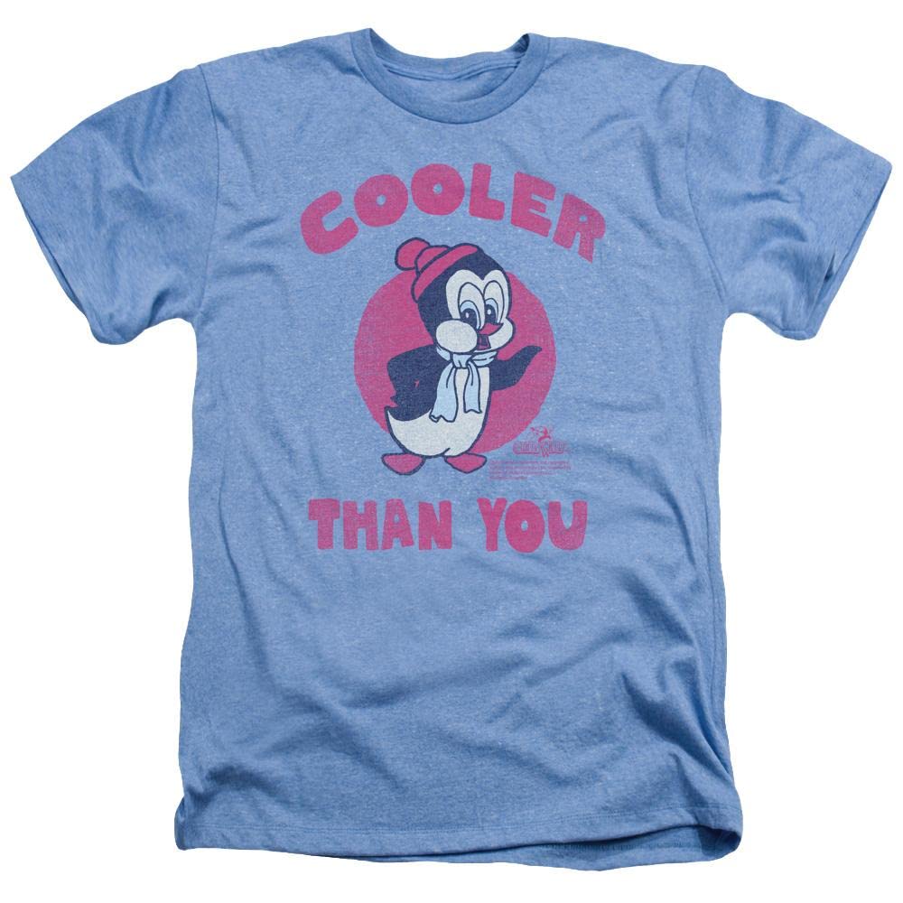 Sons of Gotham Chilly Willy Cooler Than You Adult Regular Fit Heather T-Shirt | Vintage Graphic Tee for Men & Women | Perfect for Casual Wear, Street Style & Comic Conventions