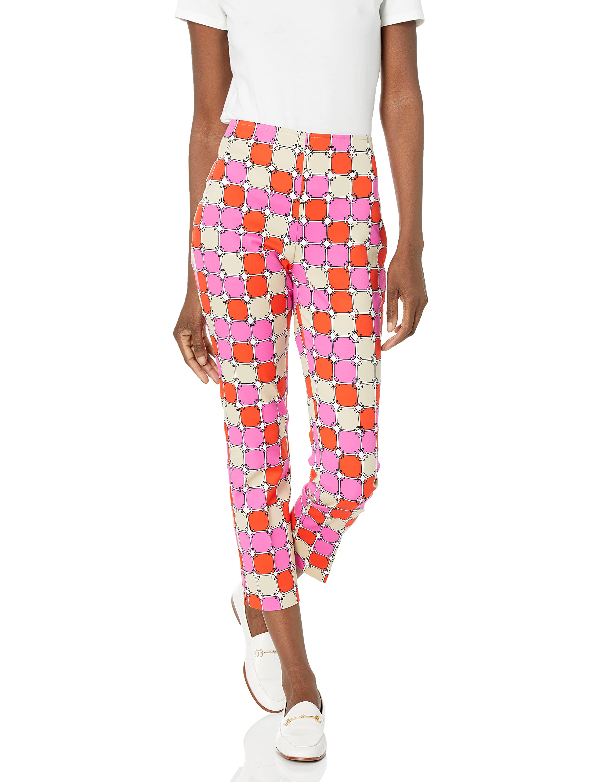 Trina Turk Women's Dot Printed Pants - Stylish Floral Print Wide Leg Trousers for Casual & Office Wear - Perfect for Work, Travel & Summer Outfits