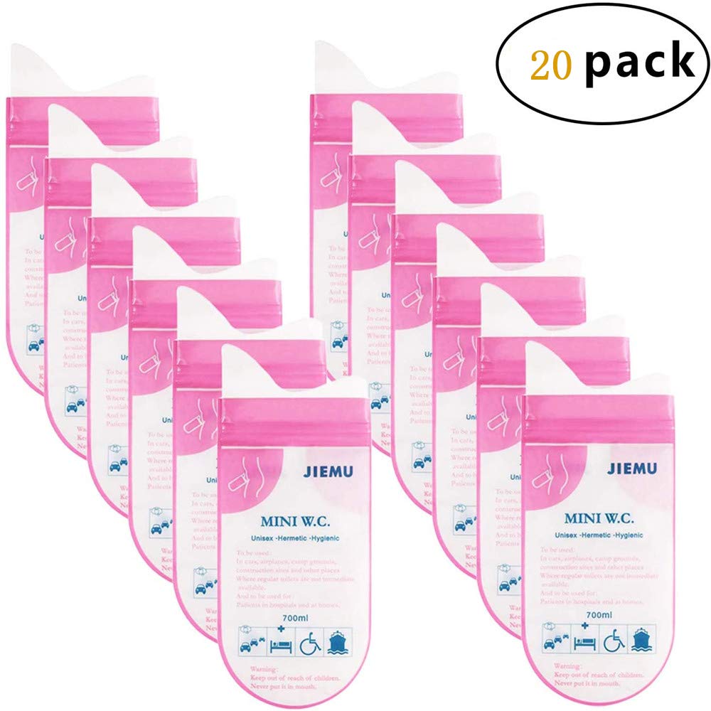 FOMOYUU Disposable Urine Bags for Men Women & Kids - Portable Travel Urinal for Camping, Traffic Jam & Emergency Relief - Leakproof Pee Bags for Car, Outdoor & Vomit Use - Compact Toilet Solution for Road Trips & Adventures