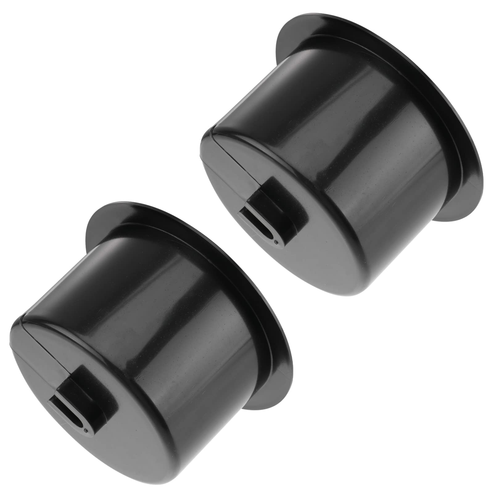 Housoutil 2 Pack Black Plastic Cup Holder Insert - Universal Replacement for Car, Sofa, Boat, Recliner & Poker Table - Perfect for Road Trips, Home Theater & Game Nights
