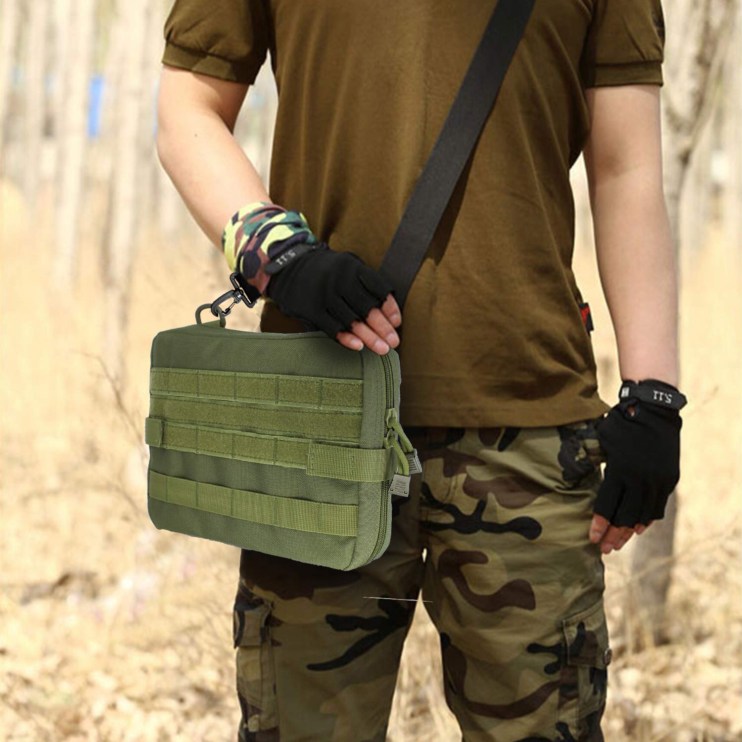 Tactical MOLLE Admin Pouch - Durable EDC Tool Bag for Outdoor, Hiking, Camping & Military Use
