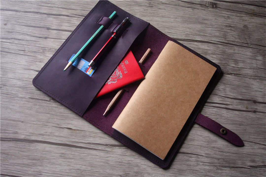 Personalized Leather Travel Journal Notebook - Custom Name & Date - Perfect for Adventure, Vacation & Gift Giving