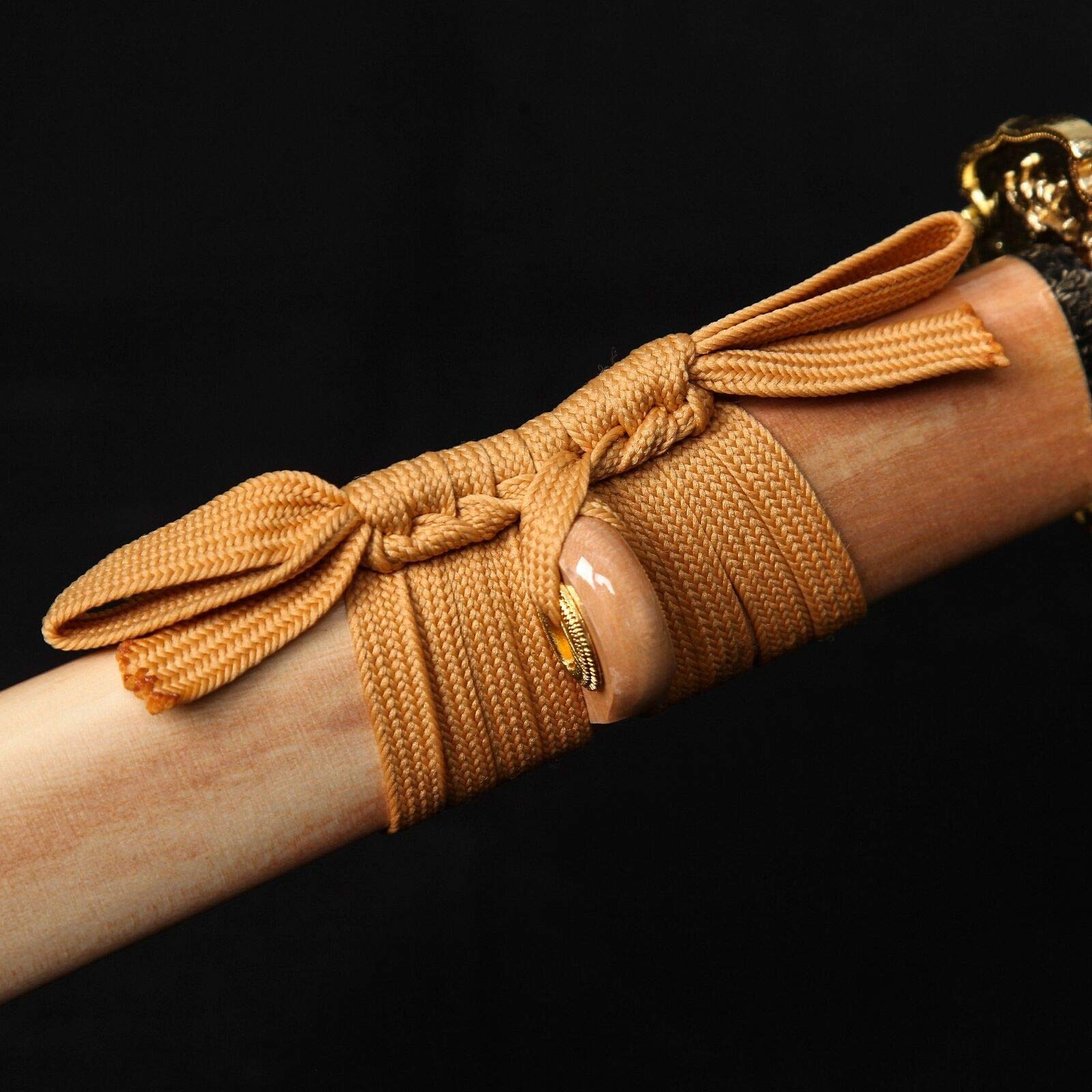 Handmade Japanese Ninjato Sword - Double-Edged Gold Blade, Authentic Ninja & Samurai Sword for Cosplay, Martial Arts & Collectors