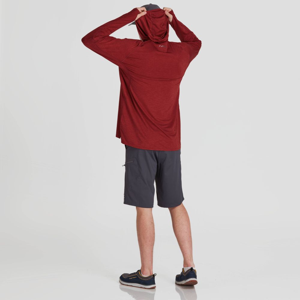 NRS Men's Silkweight Hoodie - Lightweight & Breathable Performance Hooded Shirt for Outdoor Activities - Hiking, Camping & Water Sports Gear