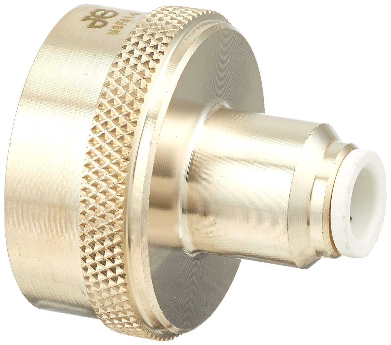 Danamark 1/4 x 3/4 Inch Garden Hose Fitting - Heavy Duty Brass Connector for Outdoor Watering, Irrigation & Faucet Use