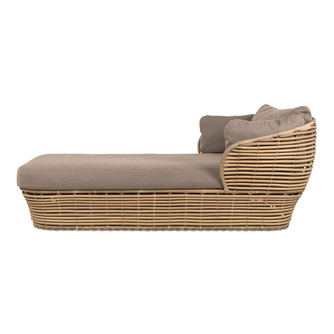 Soren Rose Studio Woven Cane Daybed Basket - Boho Chic Rattan Bedside Storage for Living Room, Bedroom, or Nursery Organization