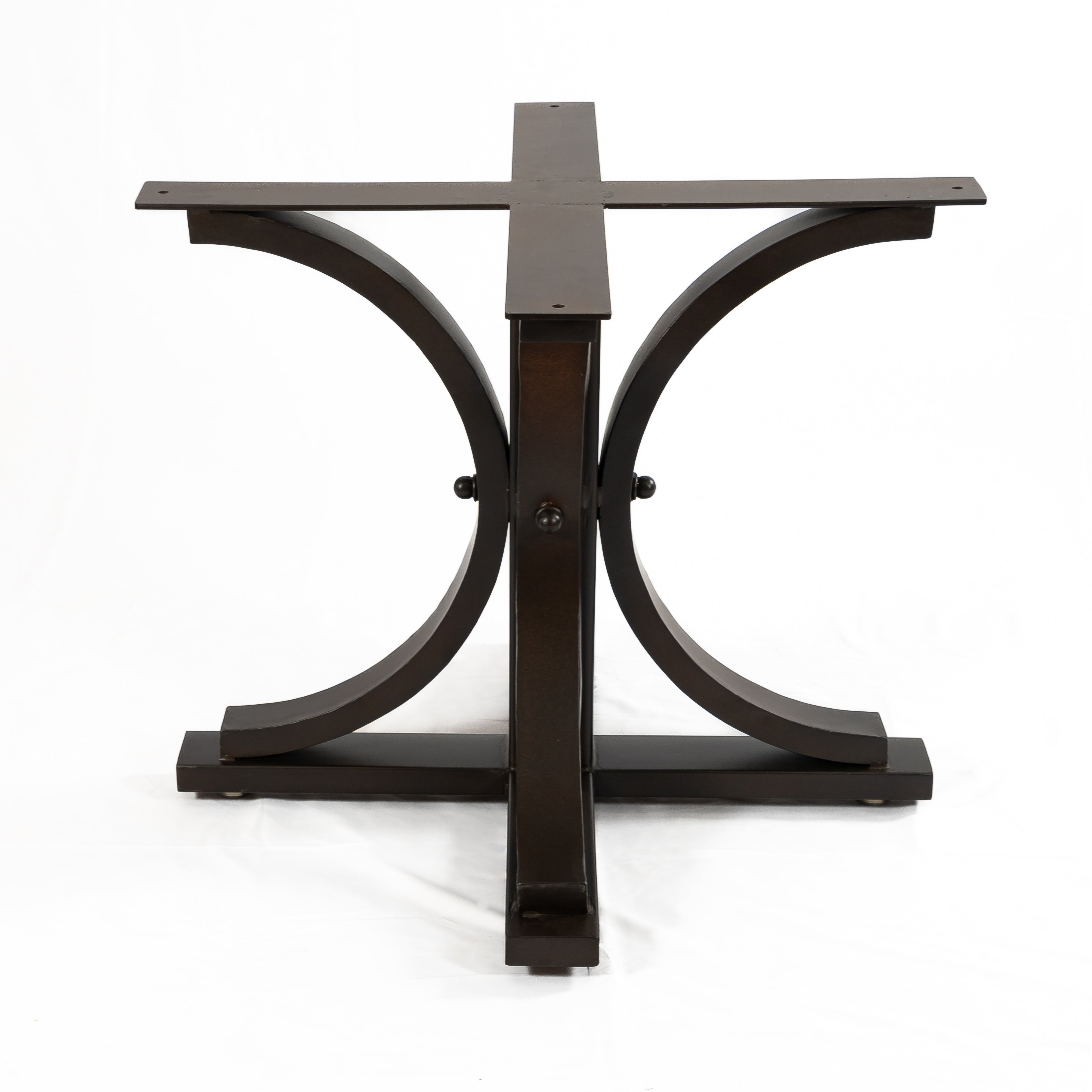 Iron Dining Table Base - Heavy Duty Metal Table Legs for Kitchen, Restaurant & Outdoor Use - Rust-Resistant & Sturdy Design for Counter Height & Bar Tables