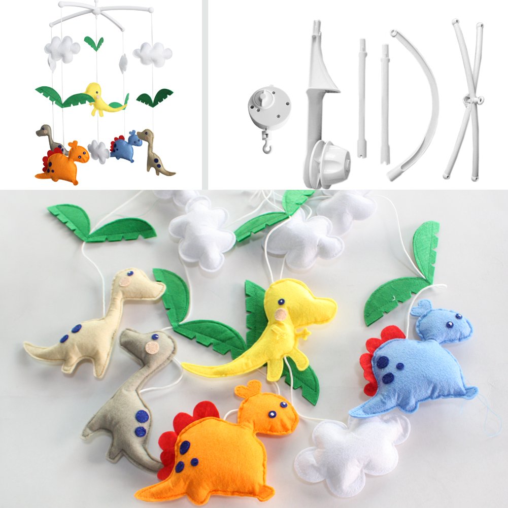 Dinosaur Crib Mobile - Musical Baby Crib Toys with Soothing Sounds | Perfect for Nursery Decor & Infant Sleep Aid
