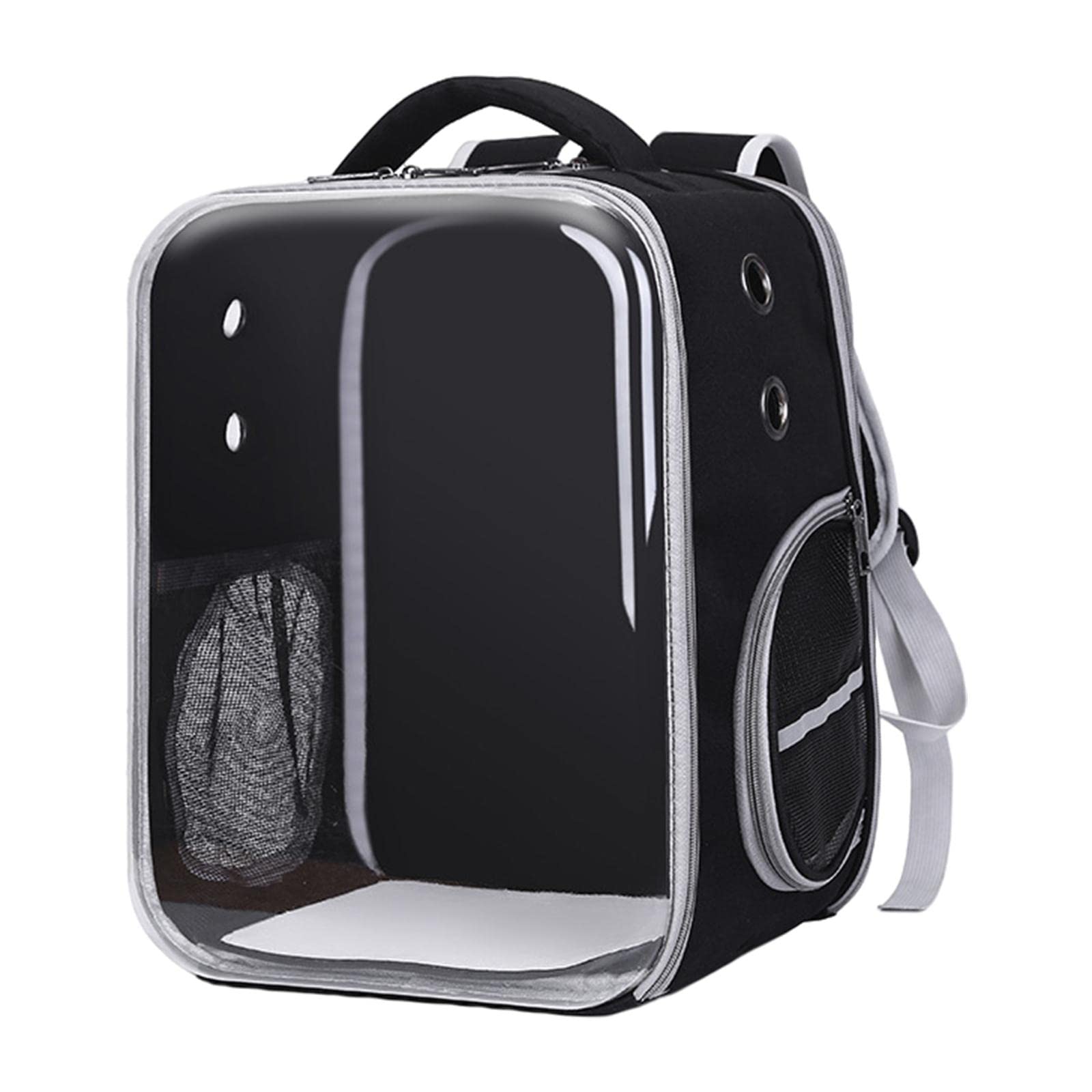 Enakshi Breathable Mesh Transparent Cat Carrier Bag for Outdoor Strolling & Travel - Lightweight Pet Carrier for Cats & Small Pets - Perfect for Vet Visits, Road Trips & Air Travel