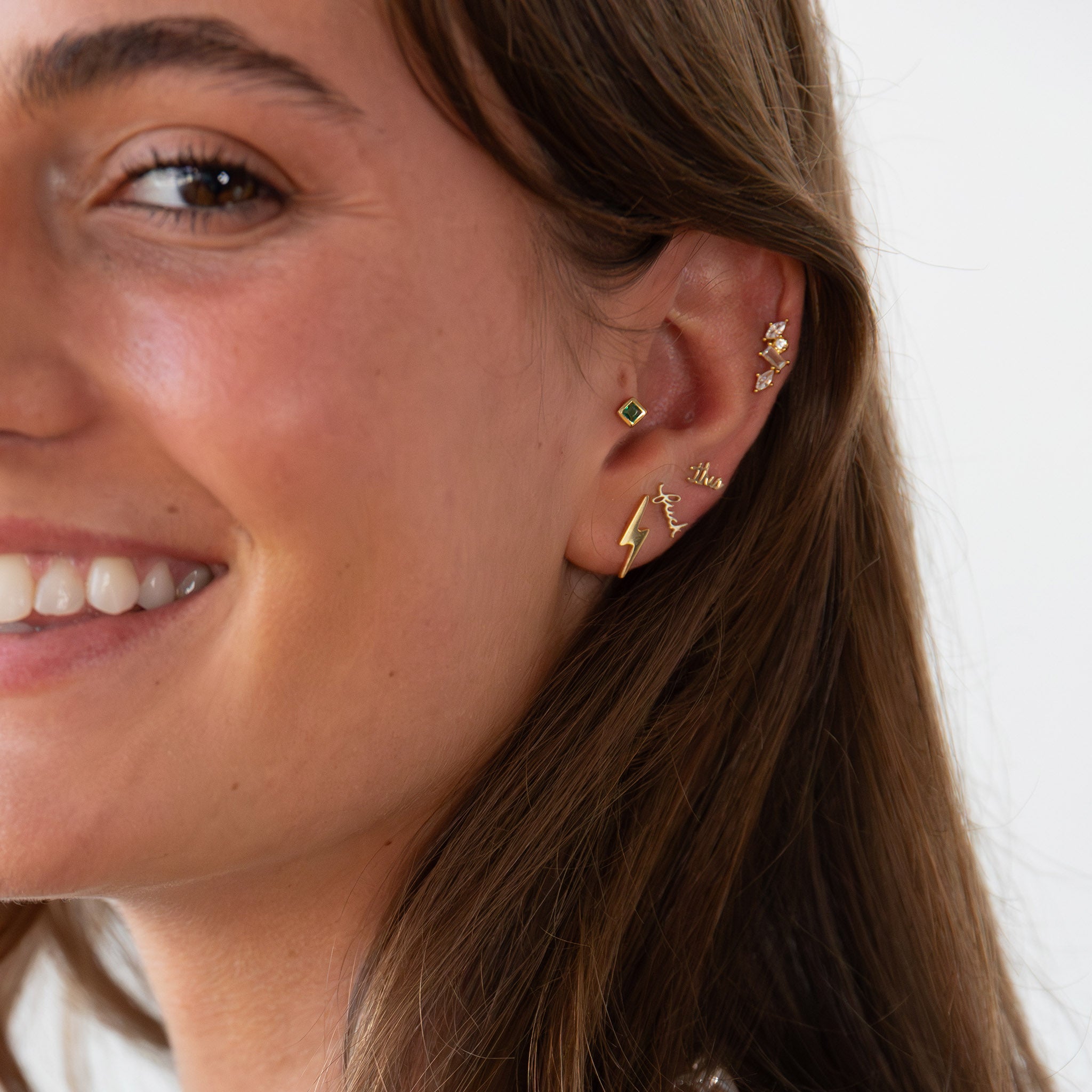 Lightning Bolt Stud Earrings for Women - Dainty Gold/Silver Punk Rock Jewelry - Perfect for Parties, Concerts & Everyday Wear