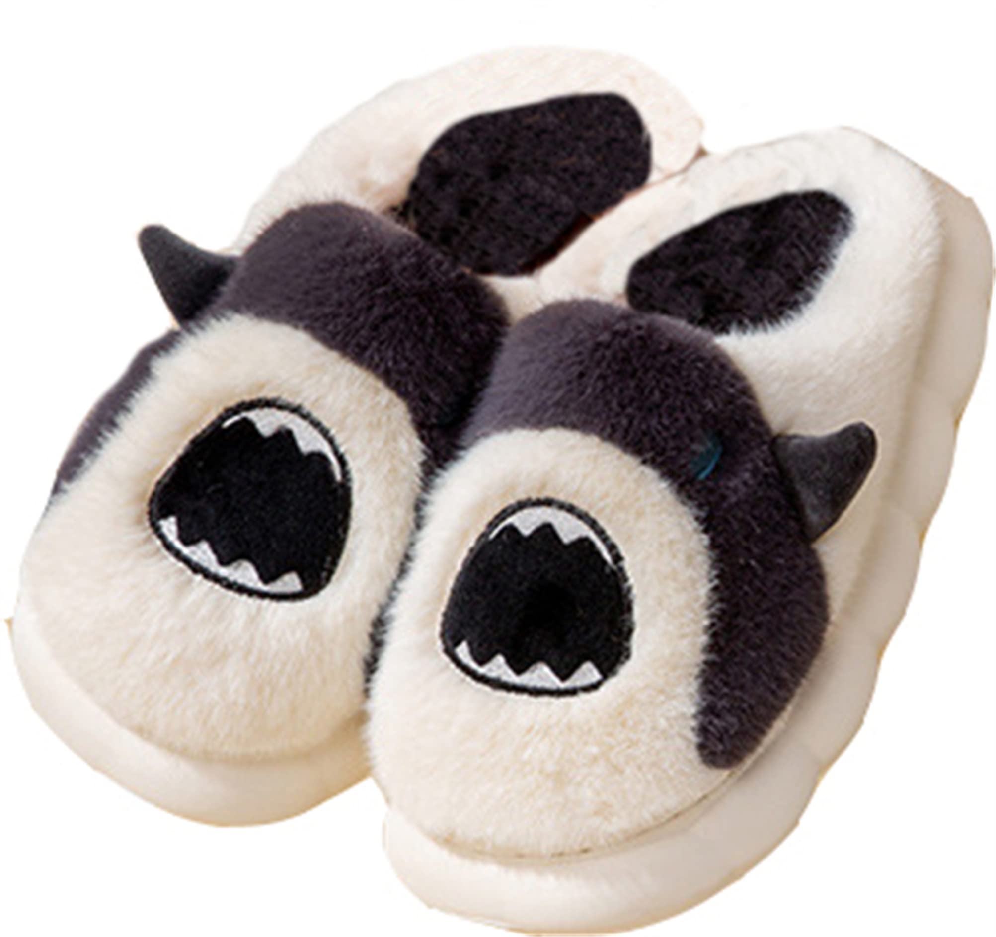 Cozy Winter Animal Slippers for Women & Men - Shark Design Non-Slip Indoor/Outdoor House Shoes - Perfect for Home, Beach & Lounging