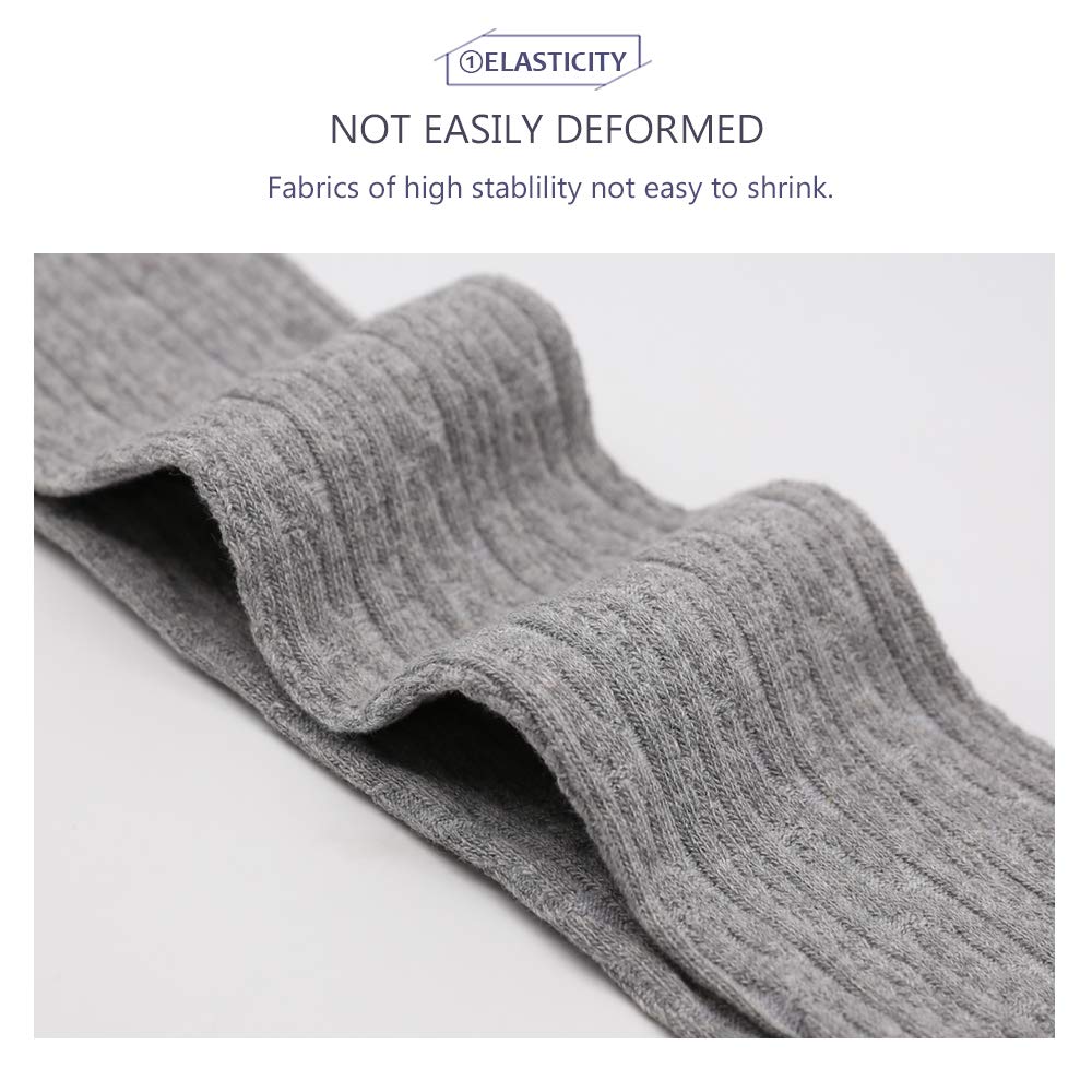TechCity Girls' Seamless Cotton Cable Knit Leggings for Toddlers 2-14 Years - Soft Stretchy Tights for School, Play & Everyday Wear